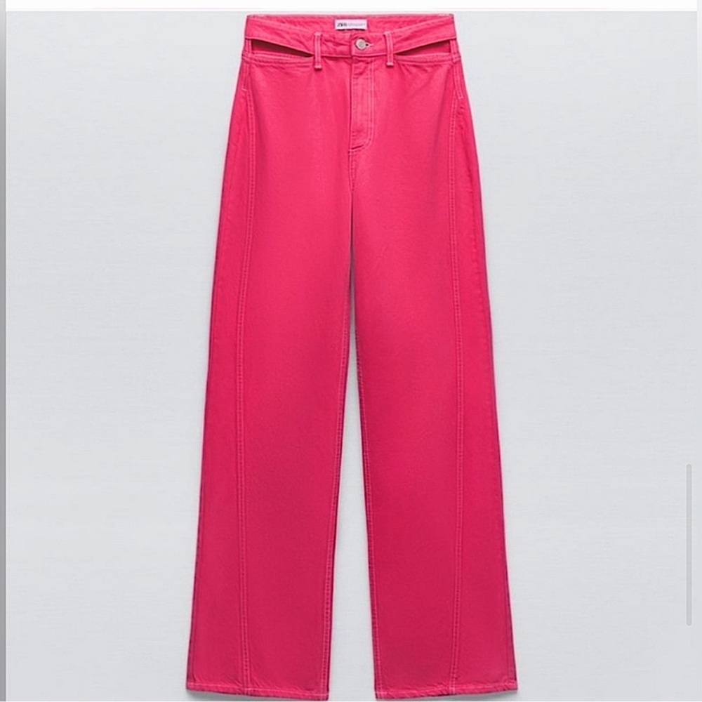 Zara Pink Wide Leg Pants